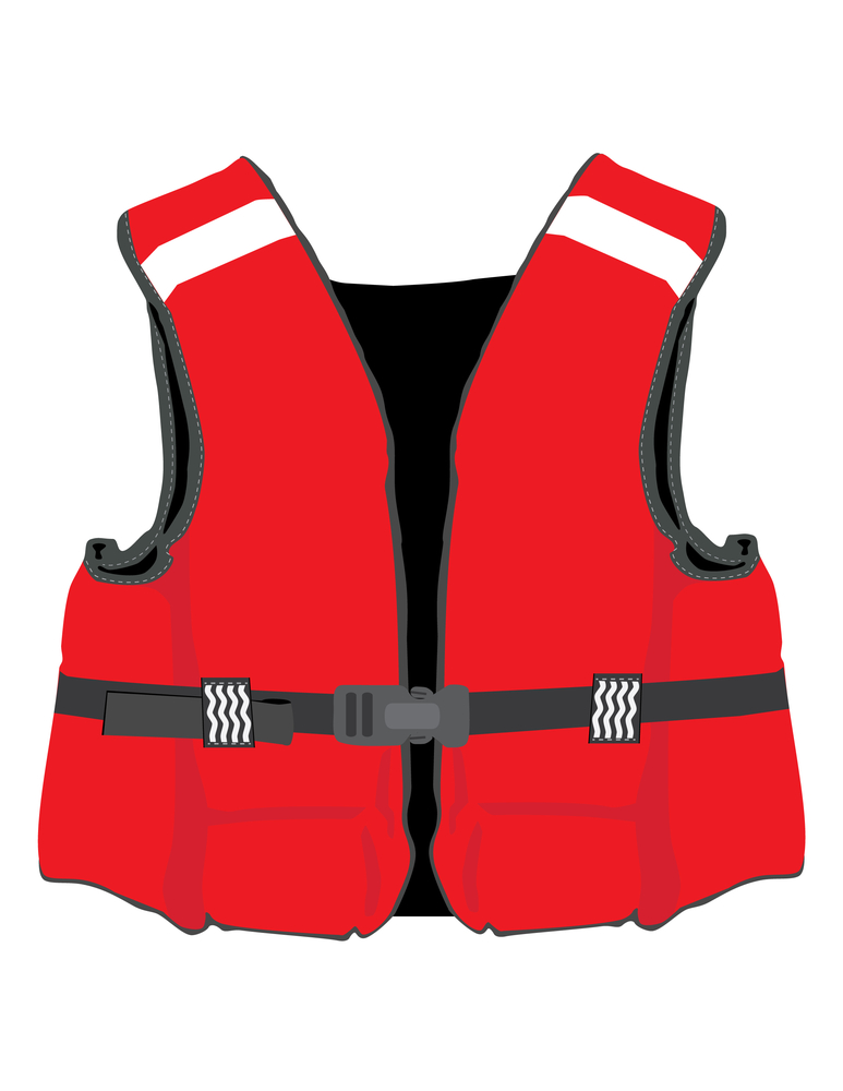 Red life jacket