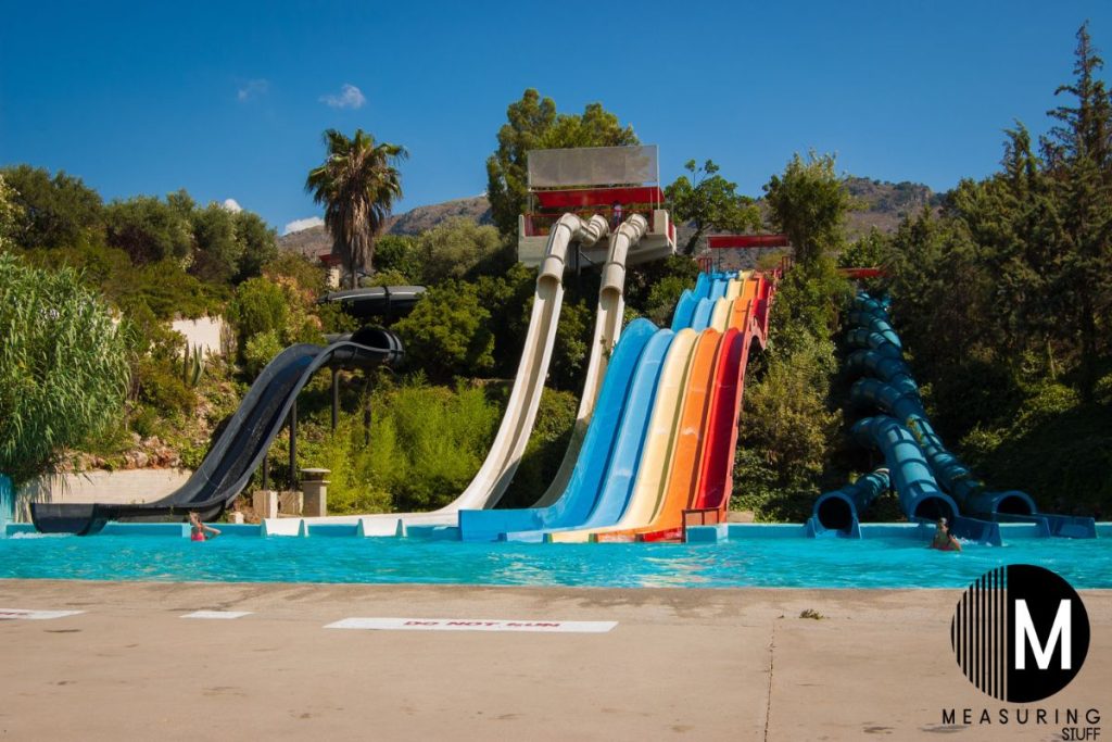 waterslides at a park
