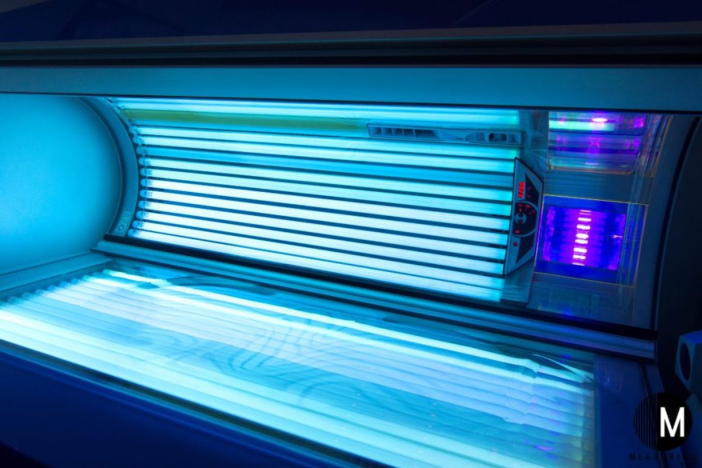 modern tanning bed open 