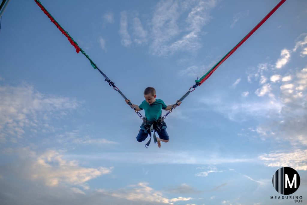 young kid bungee jumping