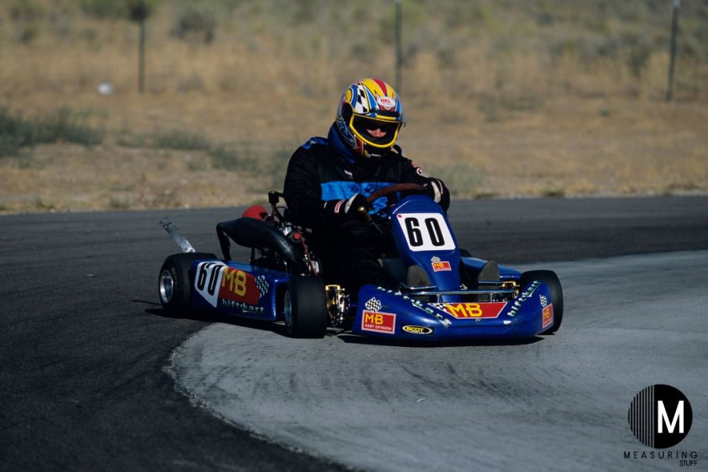 go kart sliding around a turn