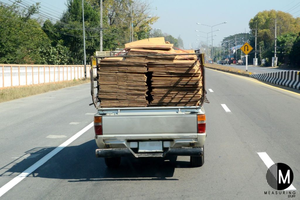 small overloaded pickup truck