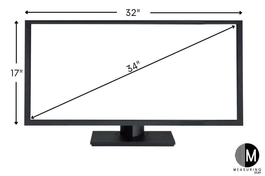 34-inch monitor dimensions
