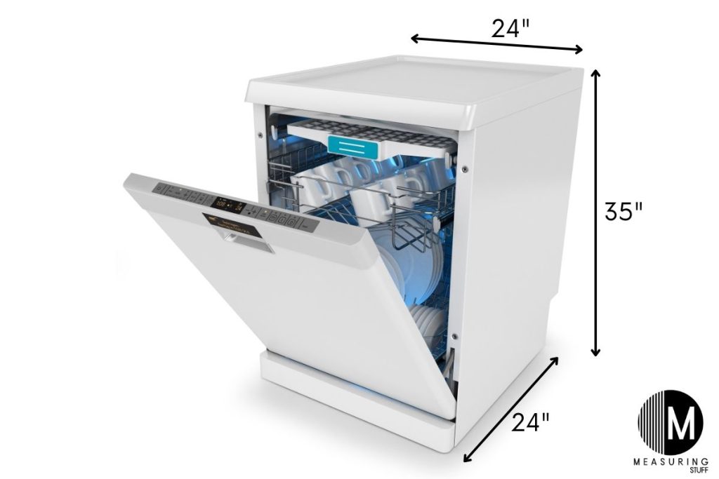 dishwasher with dimensions