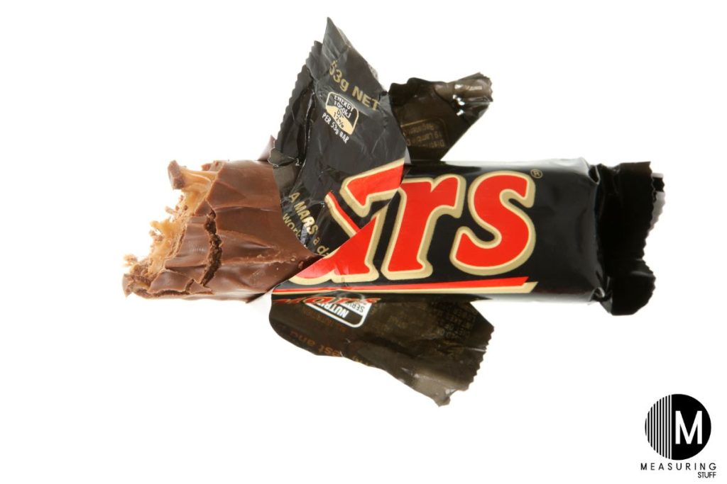 partly eaten Mars bar