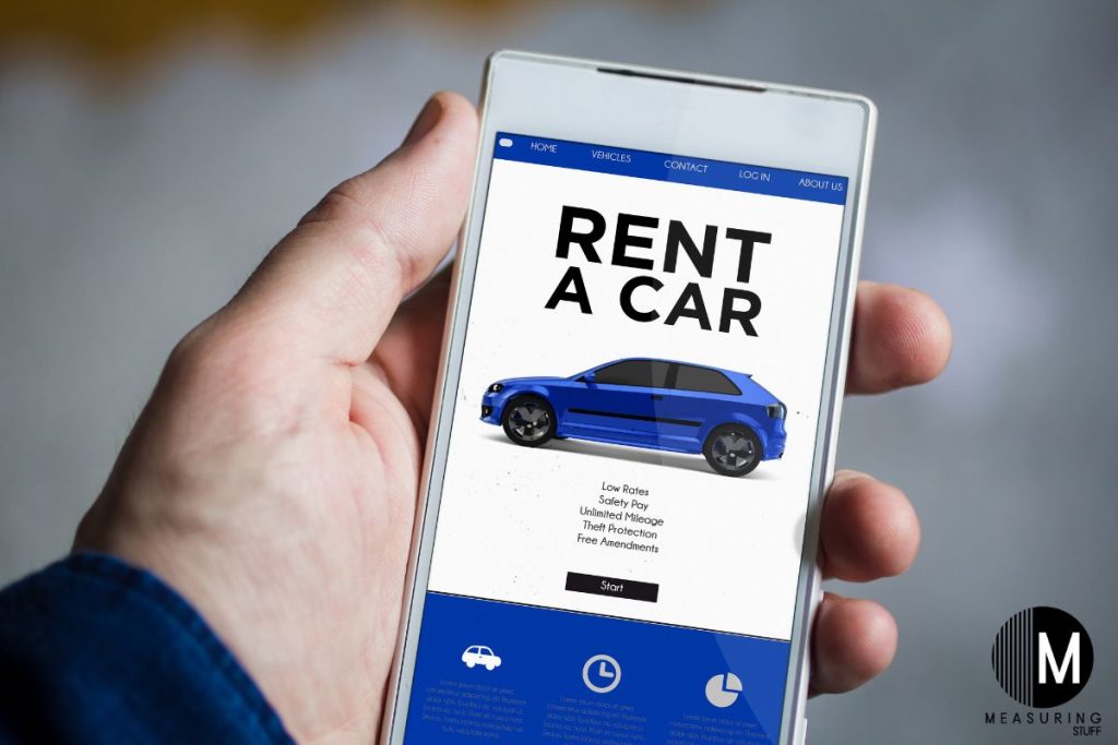 rent a car message on mobile phone