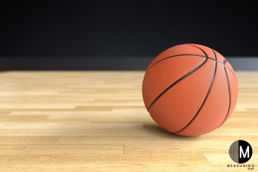 basketball on hardwood floor