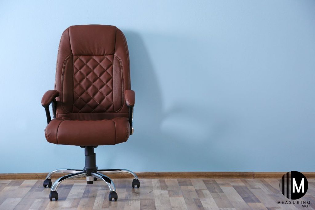 brown leather office chair