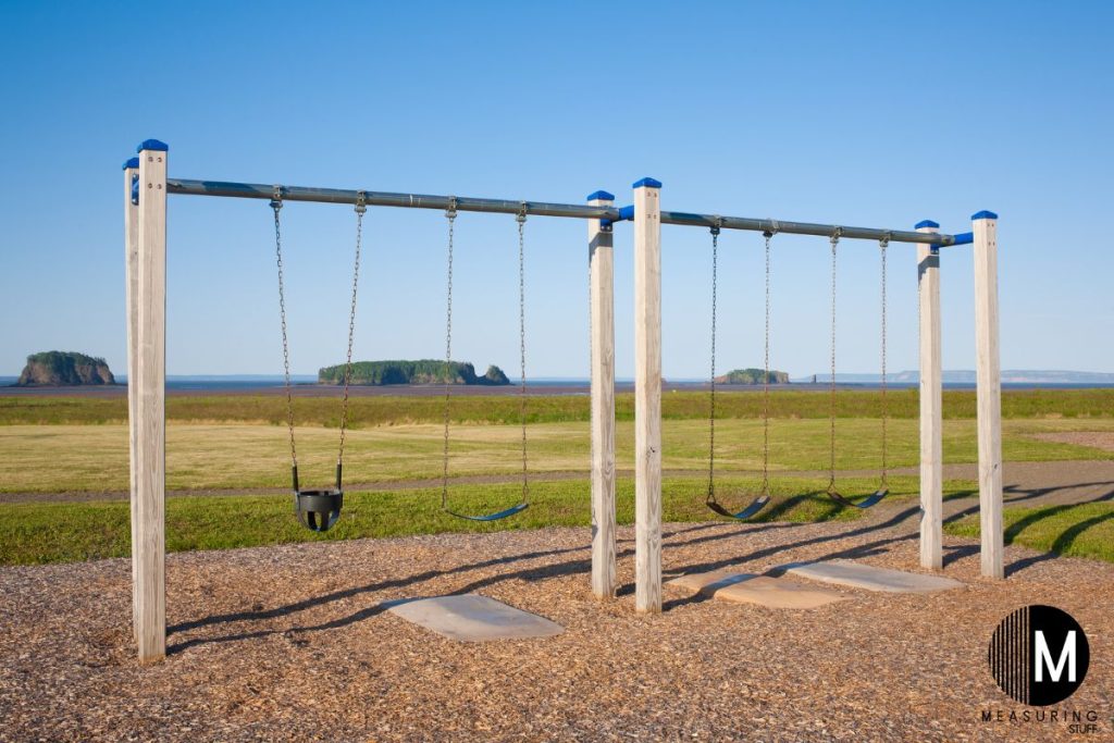 wooden swing set for kids