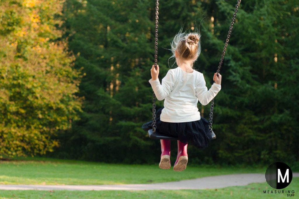 young child on a swing