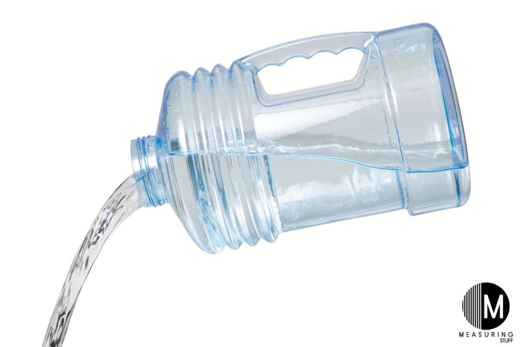 water being poured from a jug