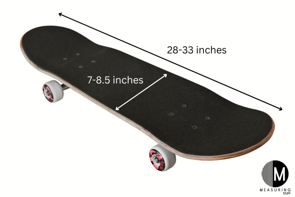 skateboard dimensions