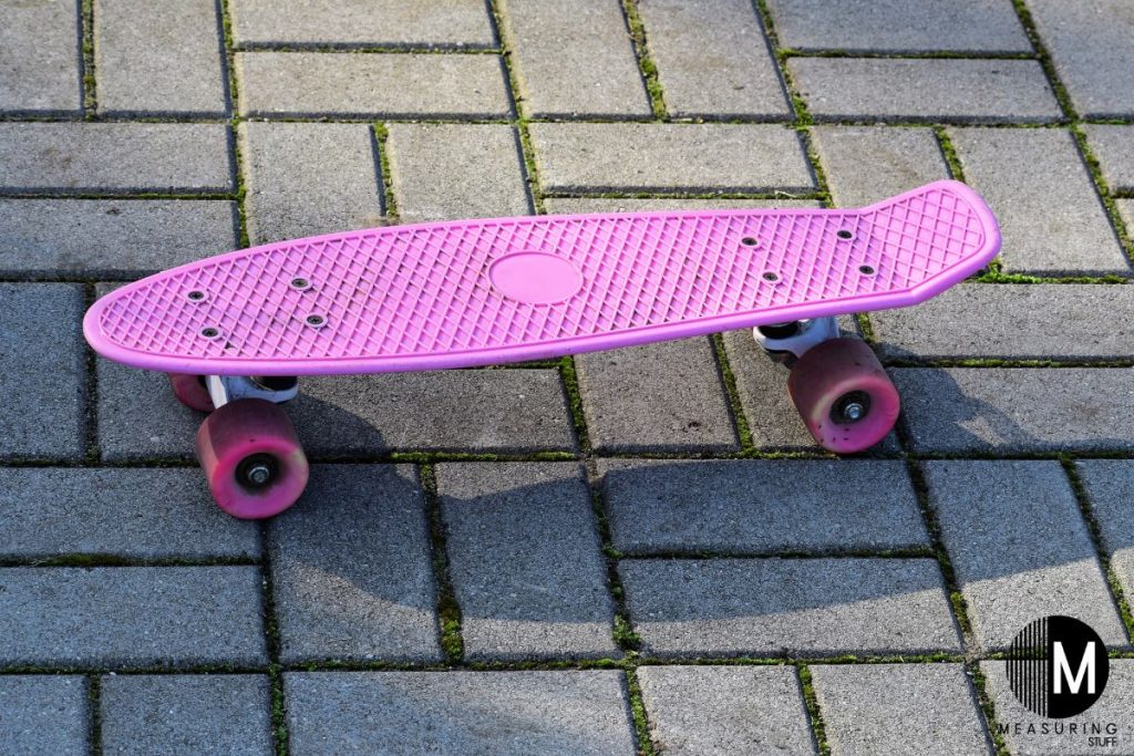 Penny board on concrete blocks