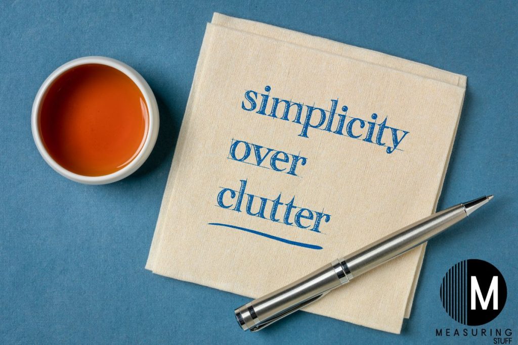 simplicity over clutter napkin writing