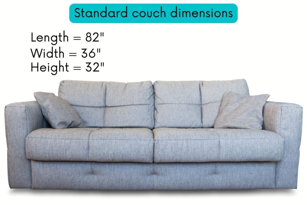 standard couch dimensions