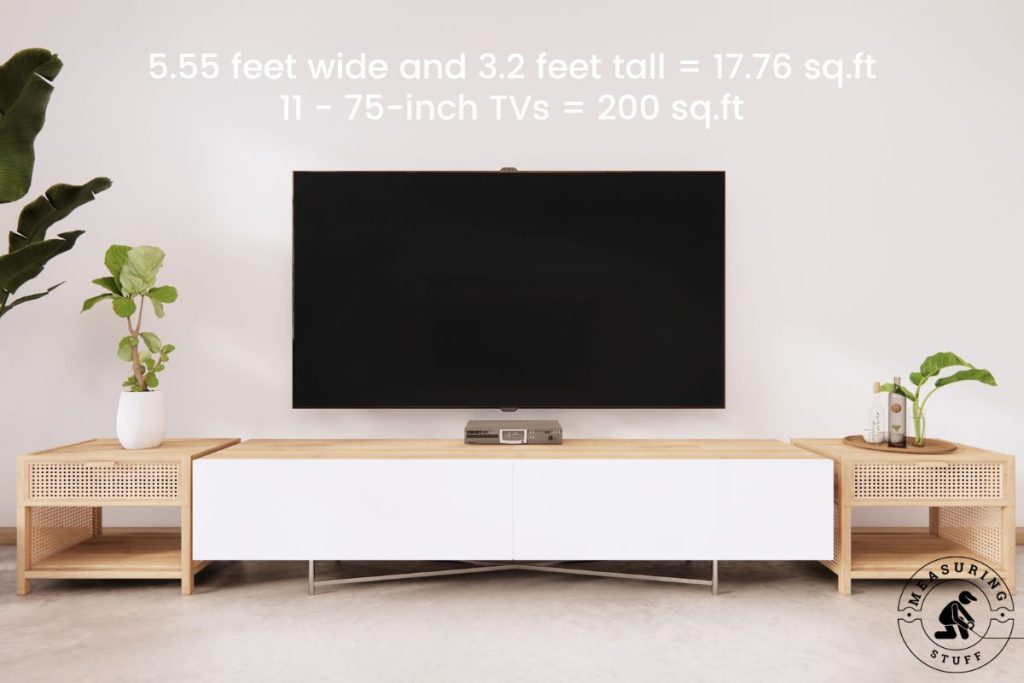 wall mounted flat screen tv above a stand