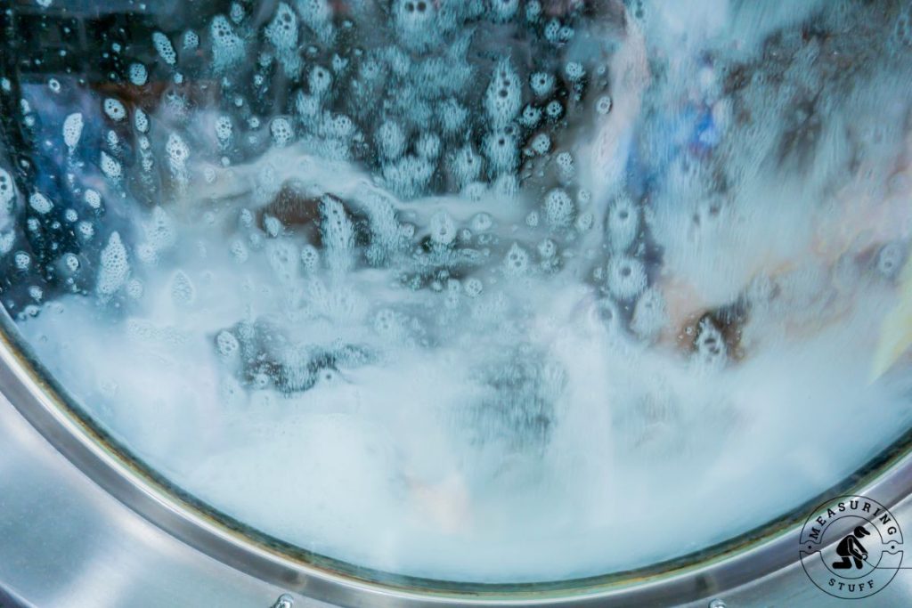 water in a washing machine