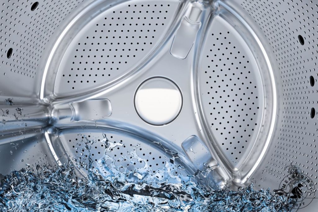 water inside a washer machine