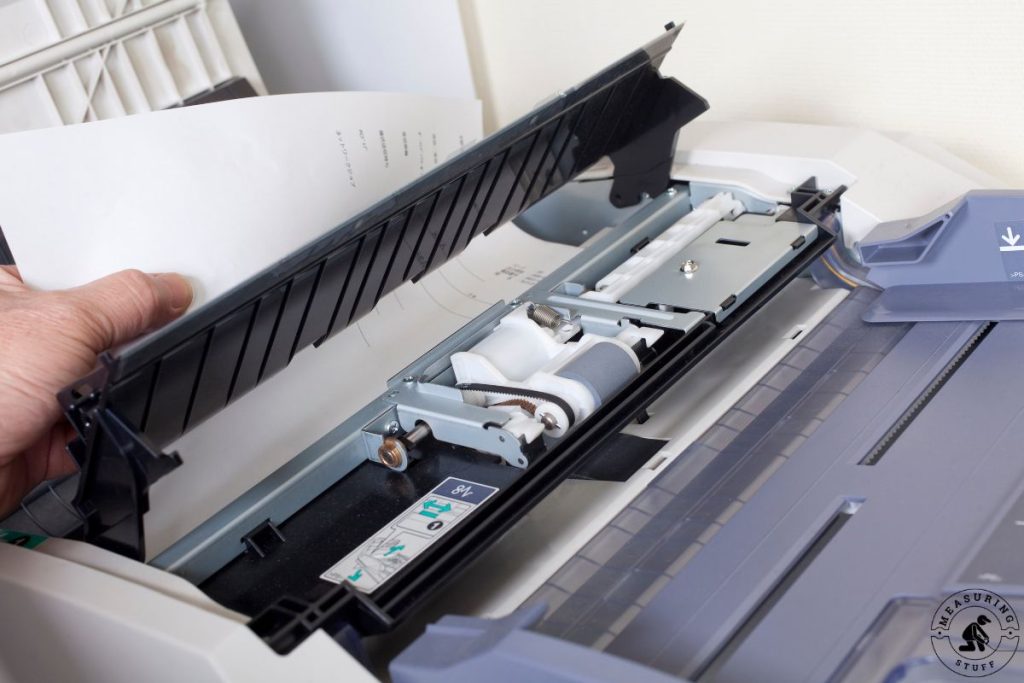 paper jam in a printer