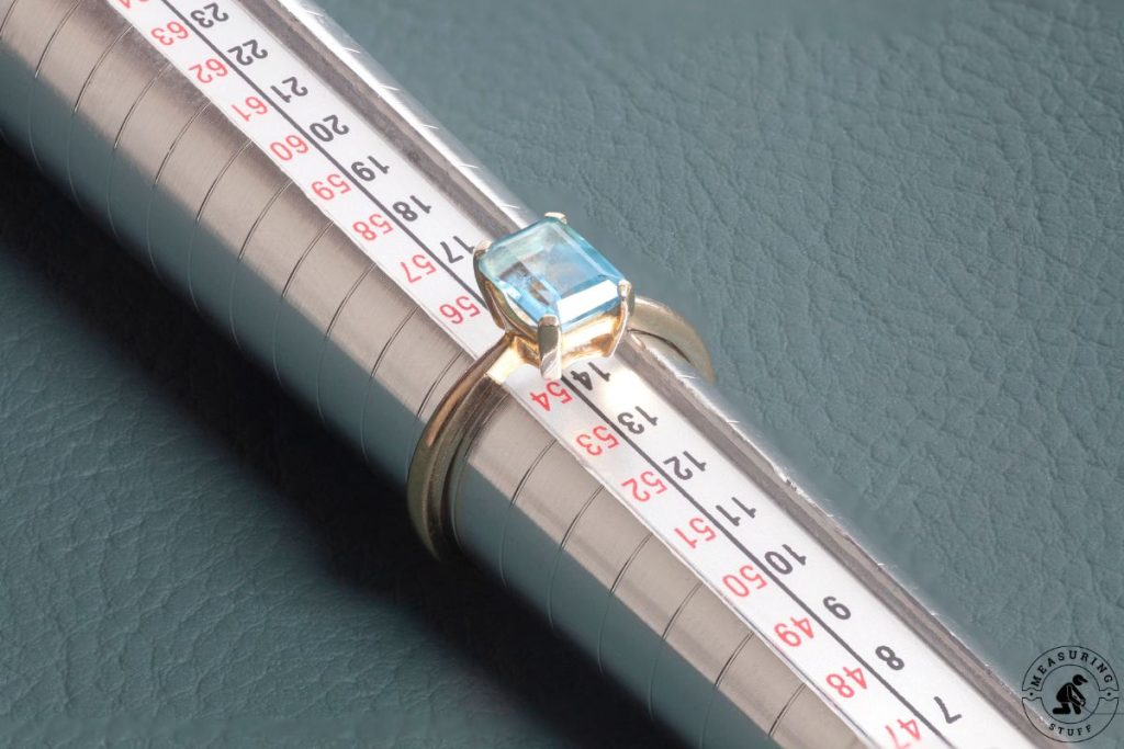 ring on a ring sizer tool