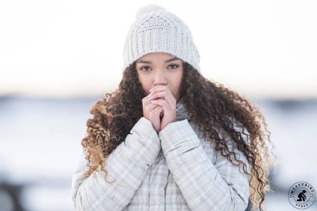 woman with cold hands