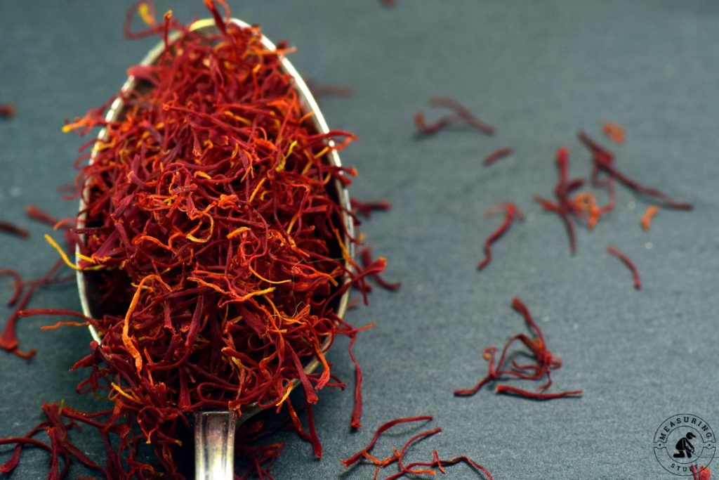 saffron on a spoon