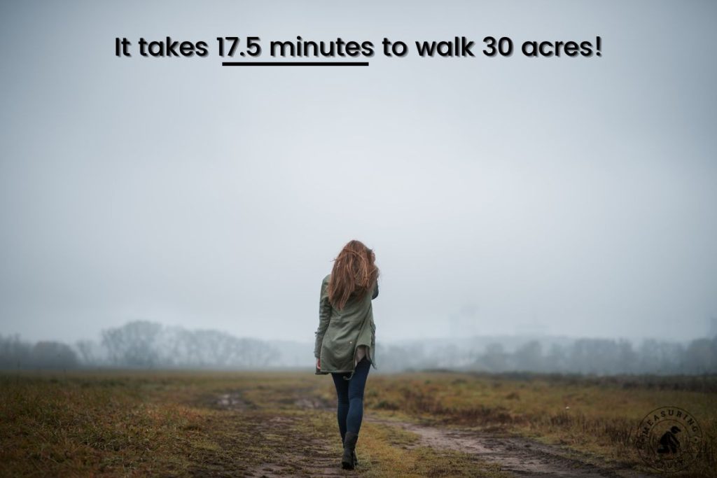 woman walking in a field