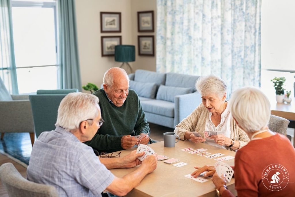 seniors playing cards