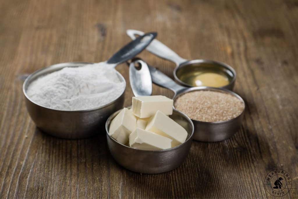 measuring cups filled with ingredients