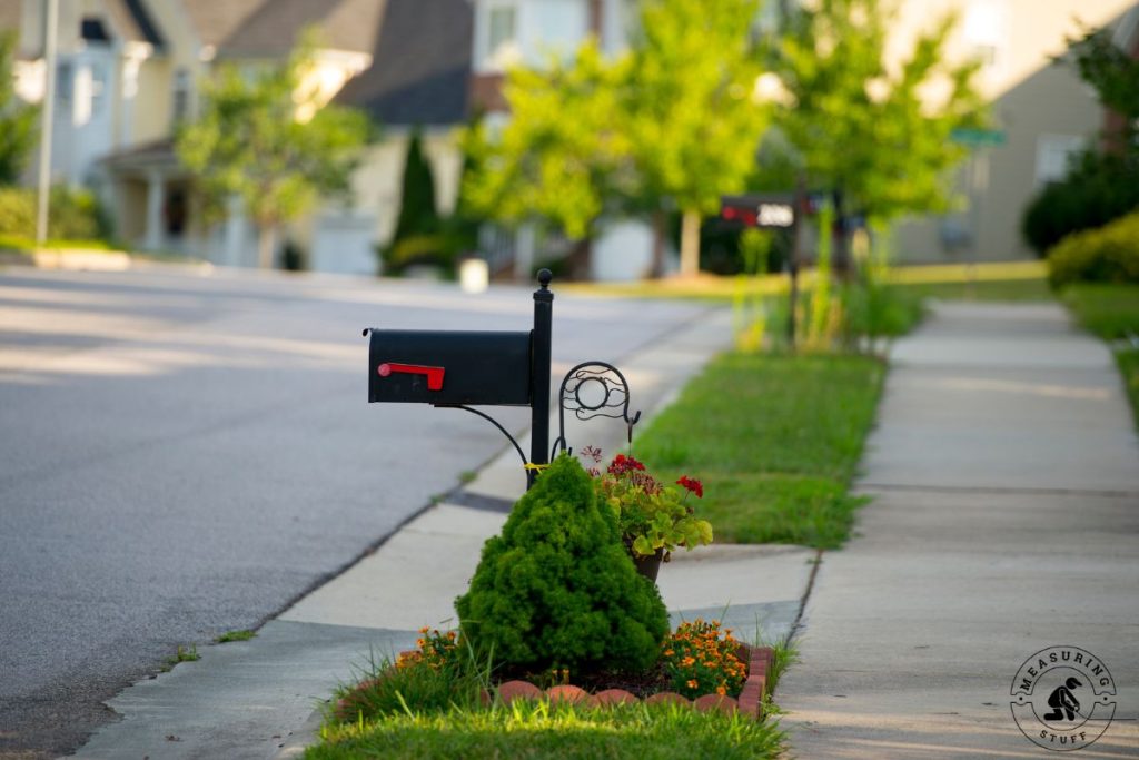 mailbox on a rural street in summer