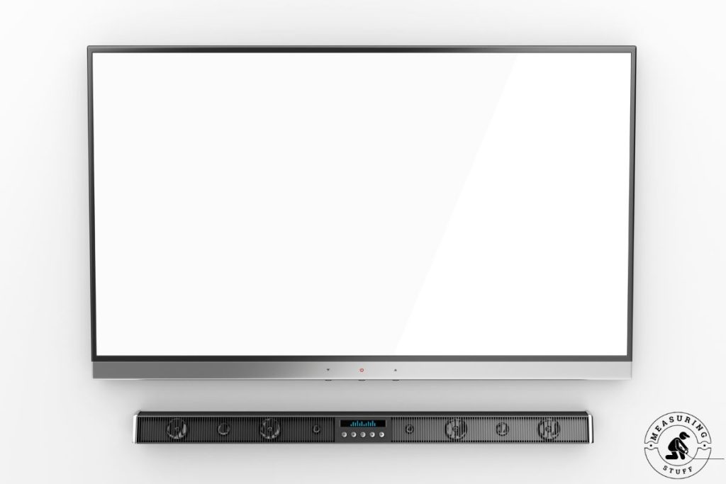 wall mounted tv with soundbar