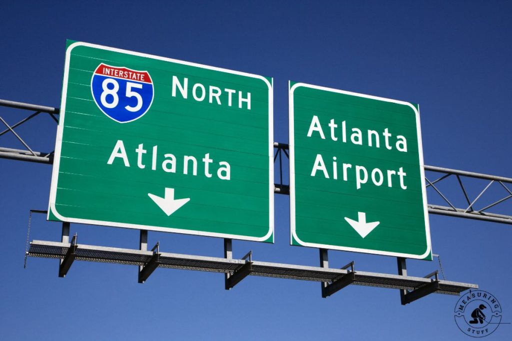 Interstate 85, Atlanta airport highway signs