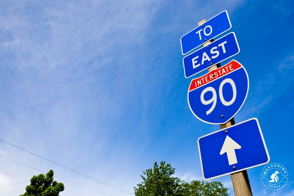interstate 90 east highway sign