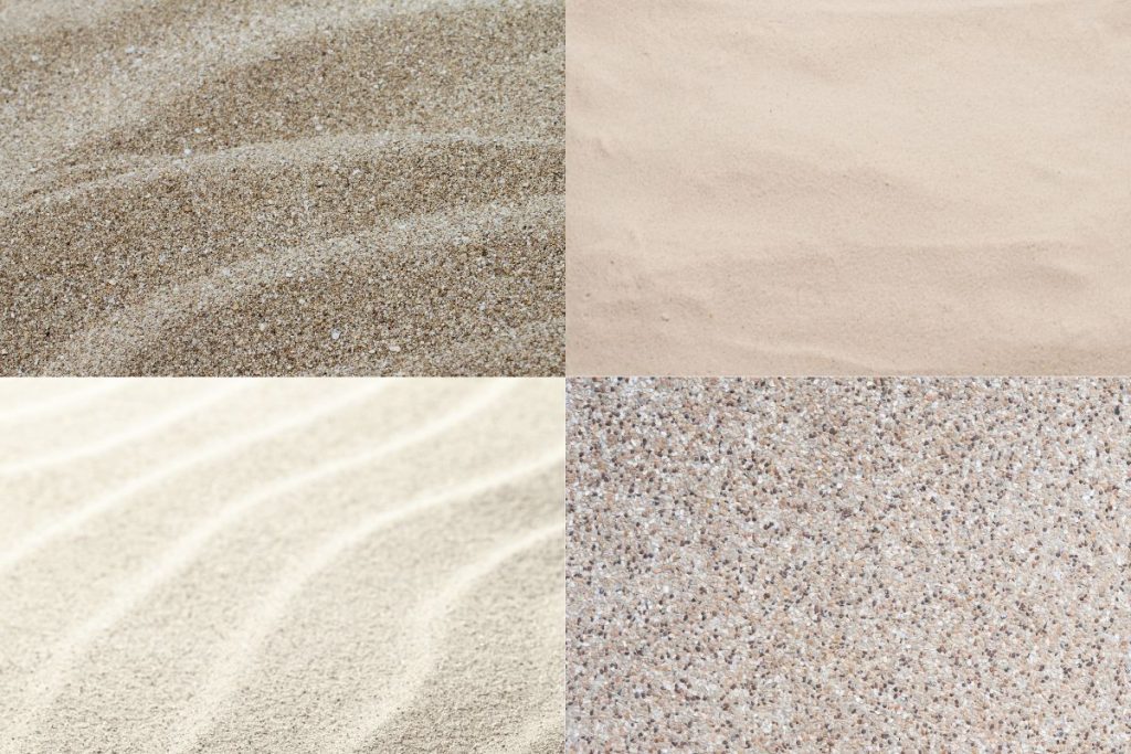 various sand grain sizes