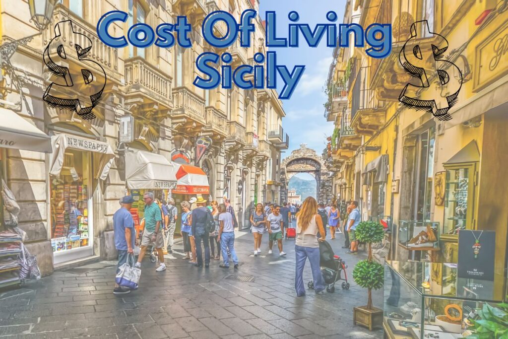 people walking in Sicily artwork