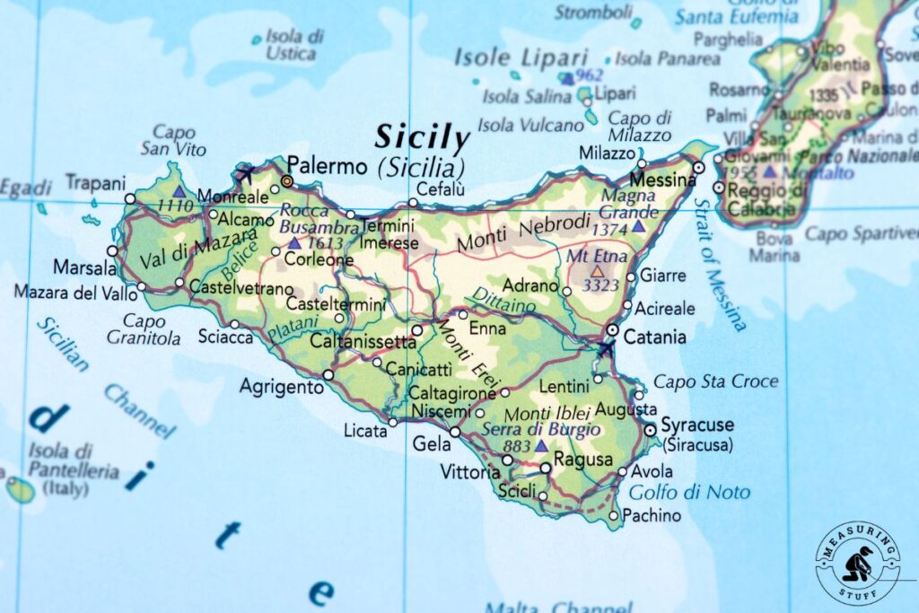 map of Sicily