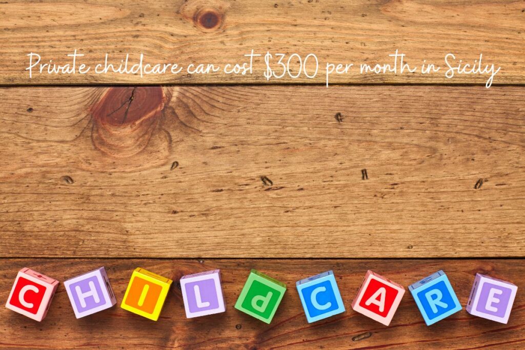 childcare wooden sign