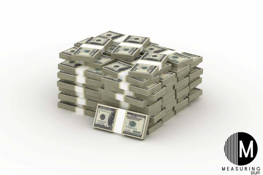 stacks of dollar bills