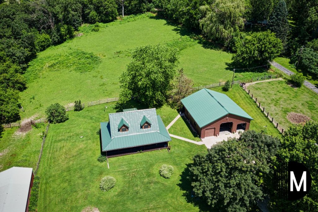 home on large area of land