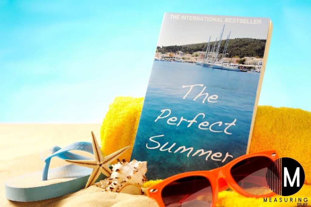 paperback book on the beach