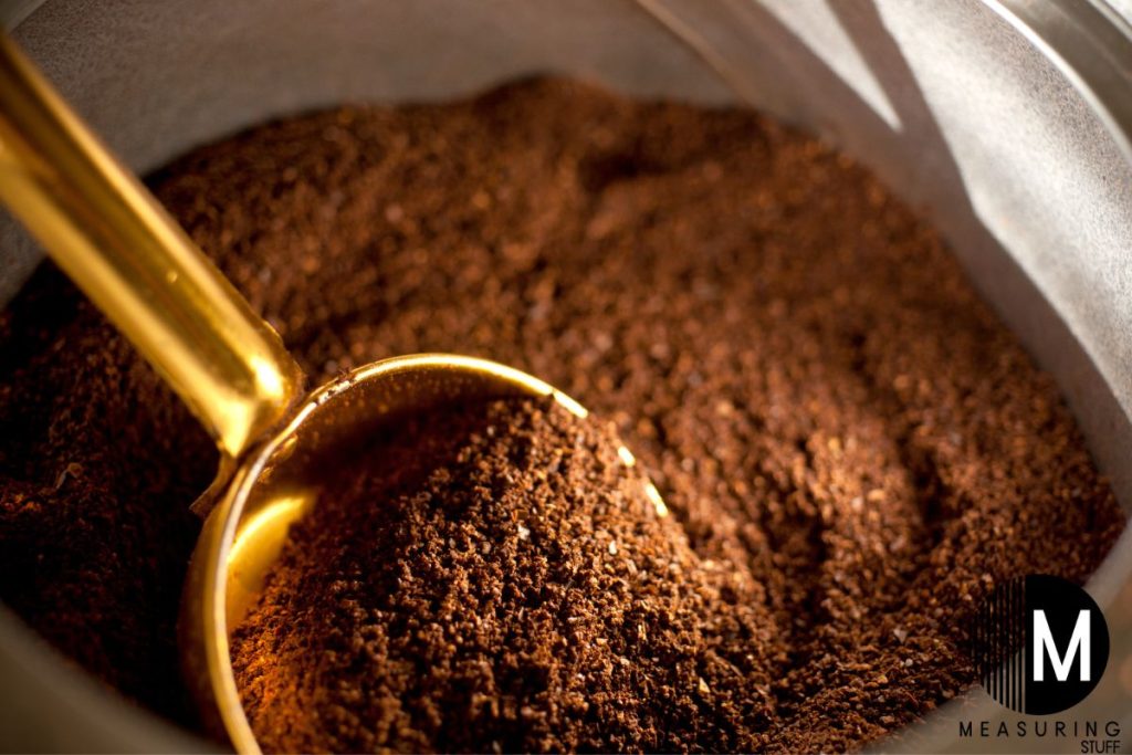 scoop of ground coffee