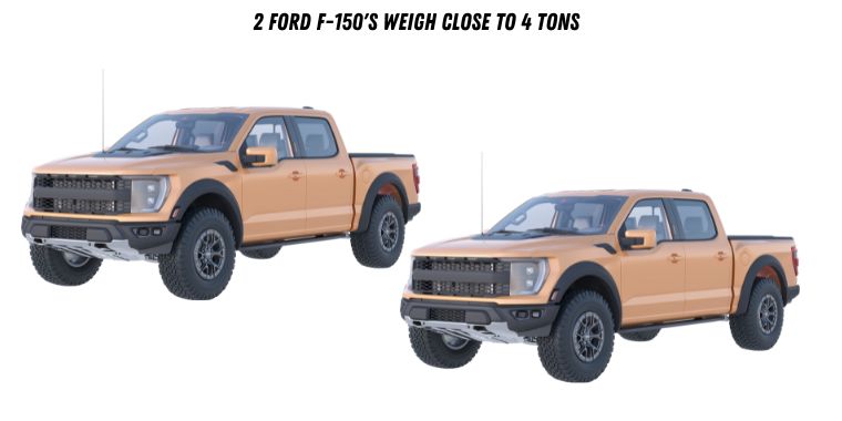 pair of ford f150 trucks