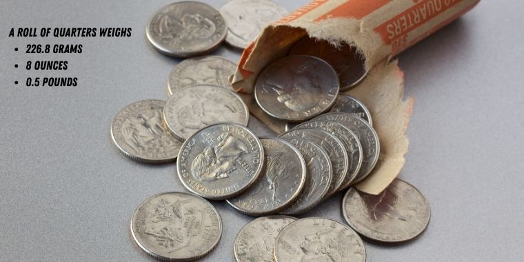 roll of quarters with weights