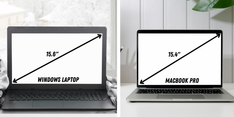windows laptop and MacBook Pro 15 inch