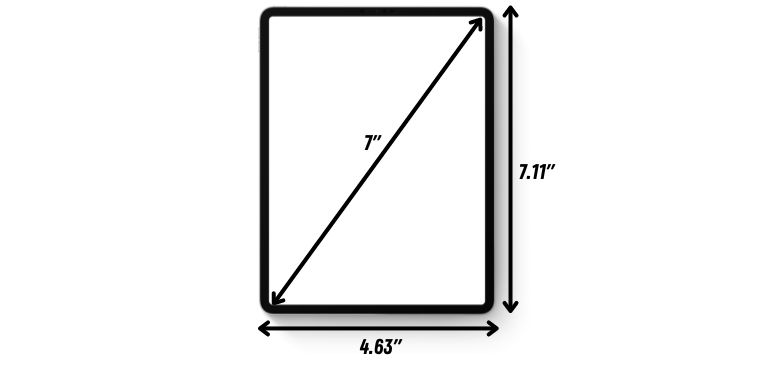 7 inch tablet dimensions