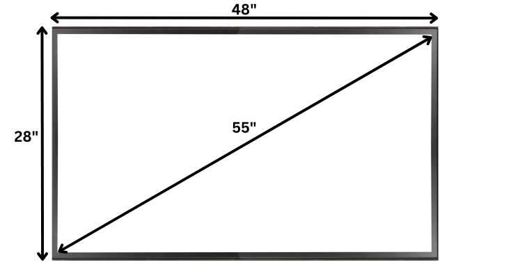 55-inch tv dimensions