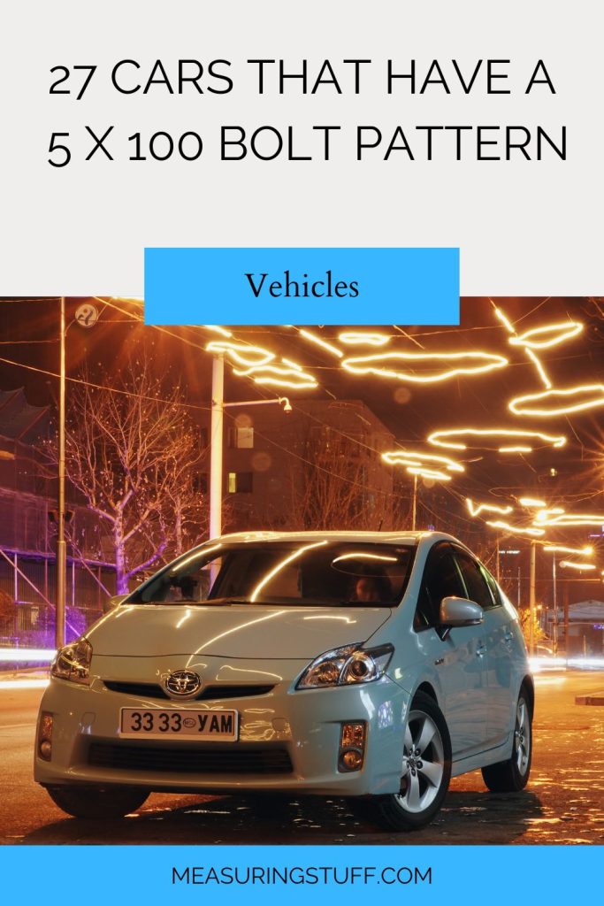 Cars That Have A 5 x 100 Bolt Pattern