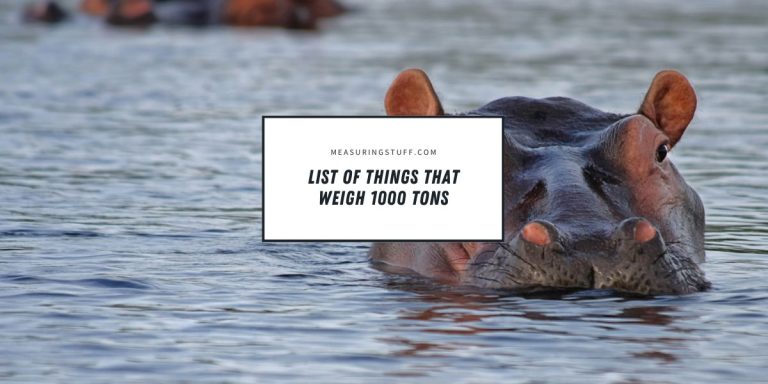 List Of Things That Weigh 1000 Tons