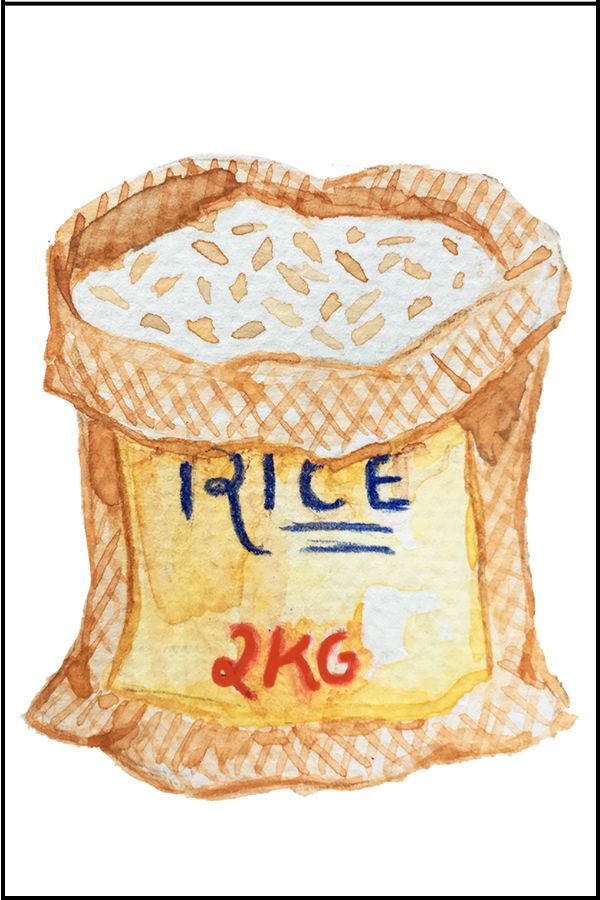 2kg bag of rice graphic