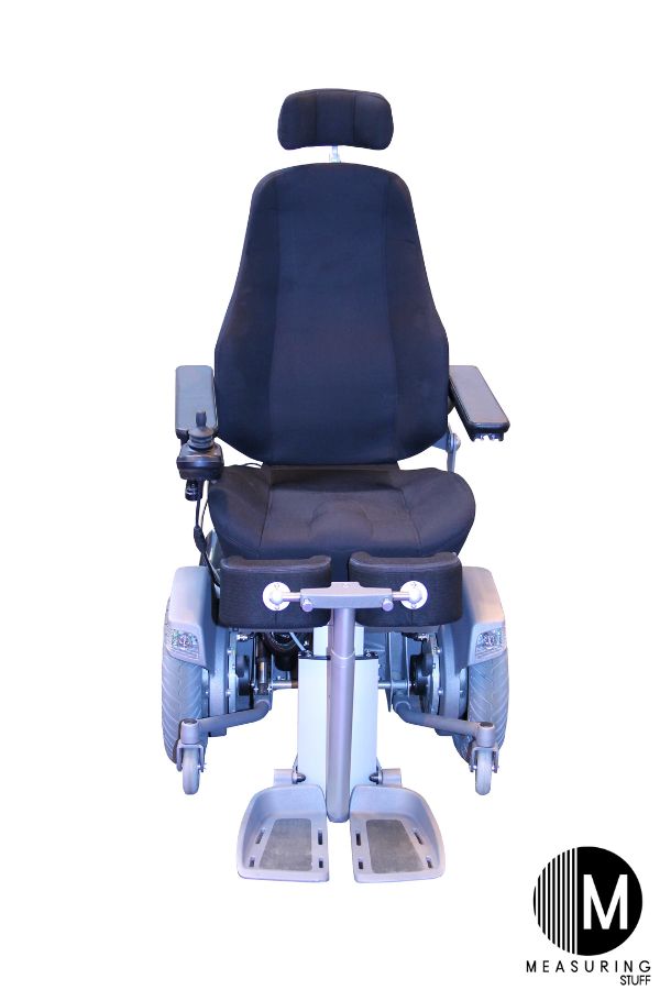 electric wheelchair on white background